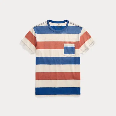 Rrl Striped Jersey Pocket T-shirt In Multi