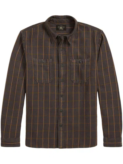 Rrl Striped Shirt In 灰色
