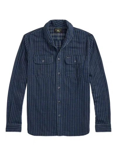 Rrl Striped Shirt In Black
