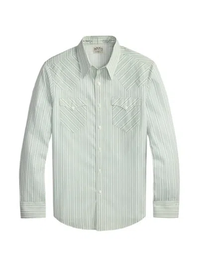 Rrl Striped Shirt In White