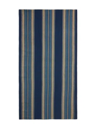 Rrl Gestreifter Schal Aus Seide In Blue
