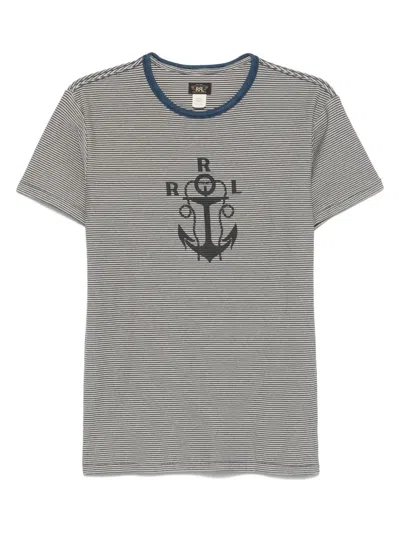 Rrl Striped T-shirt In ブルー