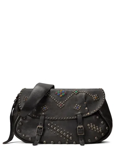 Rrl Stud-embellished Tucker Messenger Bag In Black