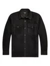 Rrl スエード シャツ In Black
