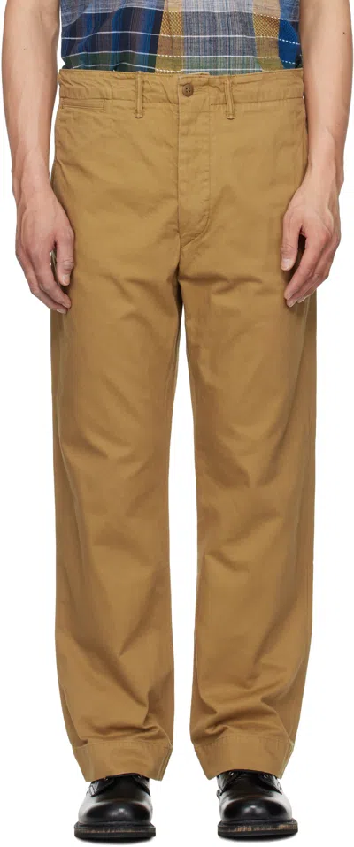 Rrl Tan Field Chino Trousers In British Khaki