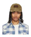 Rrl Tan Leather-patch Corduroy Trucker Cap In Multicolor