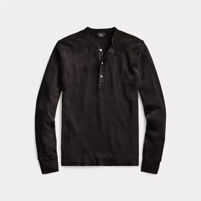 Rrl Textured Crewneck In Black