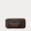 Rrl Tooled-leather Money Clip In Brown