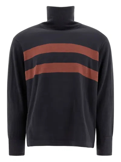 Rrl Turtleneck Stripe Cotton Sweaatshirt