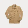 Rrl Twill Workshirt In Brown