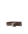 Rrl Aria Embellished Leather Belt In Brown