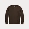 Rrl Waffle-knit Cotton-wool Jumper In Brown