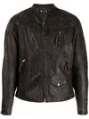 Rrl Watts Biker Jacket In Brown