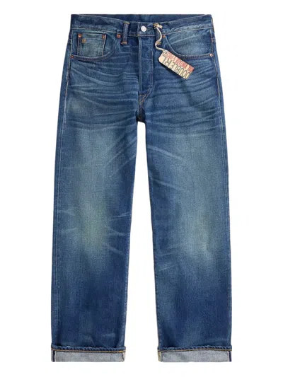 Rrl Wide-leg Jeans In Blue
