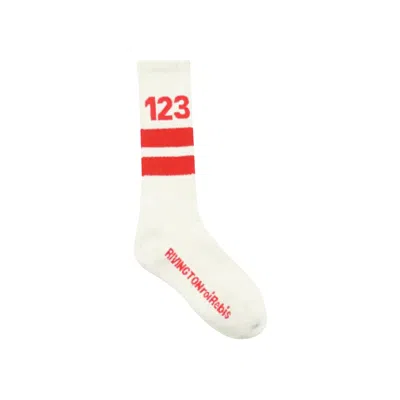 Pre-owned Rrr123 123 Socks 'vintage White/red' | Men's Size Onesize