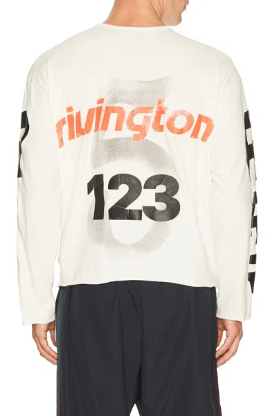 Rrr123 Anti Death Enemy Longsleeve Tee In White