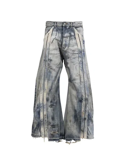 Rrr123 Apocrypha He Rose 2 Distressed-effect Panelled Jeans In Blue