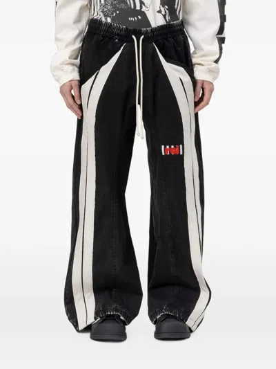 Rrr123 Apocrypha Trappist Wide-leg Trousers In Black