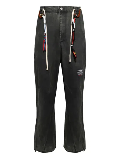 Rrr123 Cotton Trousers In Black