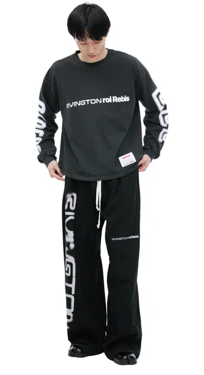 Rrr123 Dark Gray Printed Longsleeve In Black