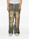Rrr123 Distressed Panelled Jeans In Multi