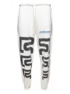 Rrr123 Drawstring Graphic Sweatpants In White