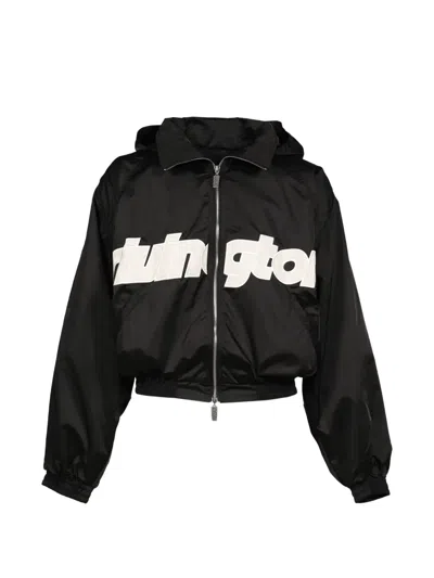 Rrr123 Flagship Abbots Logo-appliqué Hooded Jacket In Black