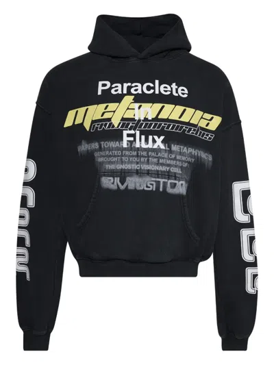 Rrr123 Graphic-print Hoodie In Black