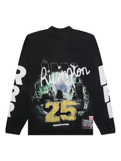 Rrr123 Graphic-print Long-sleeve Sweatshirt In Black