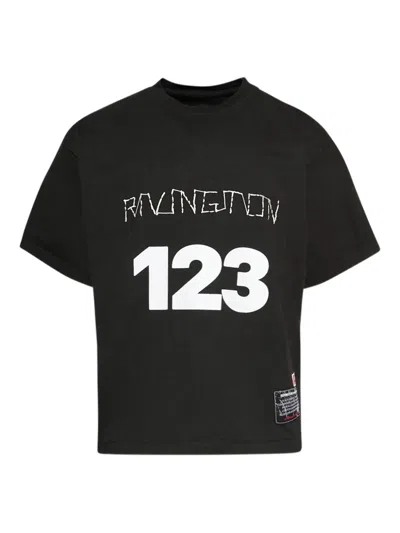 Rrr123 图案印花短袖t恤 In Black