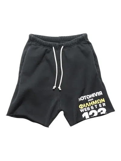 Rrr123 Graphic-print Shorts In Black