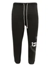 Rrr123 Cva Tapered Logo-print Embroidered Cotton-jersey Sweatpants In Black