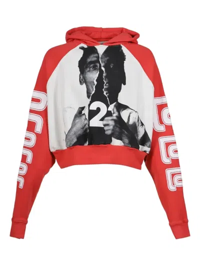 Rrr123 Graphic-print Sweatshirt In Red