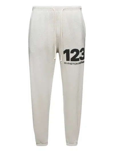 Rrr123 Graphic-print Track Pants In Neutral