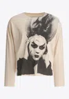 Rrr123 Graphic-printed Crewneck T-shirt In White