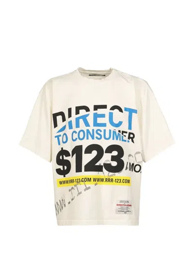 Rrr123 T-shirt Mit Grafischem Print In Neutral
