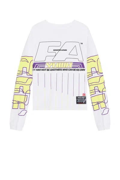 Rrr123 His Own Racing Long Sleeve T-shirt In Optic White