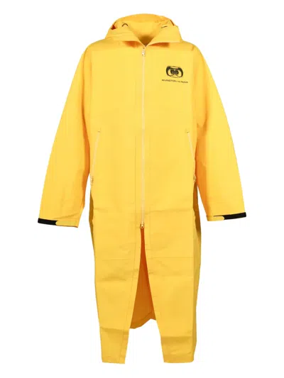 Rrr123 Hooded Zip-fastening Rain Coat In Yellow