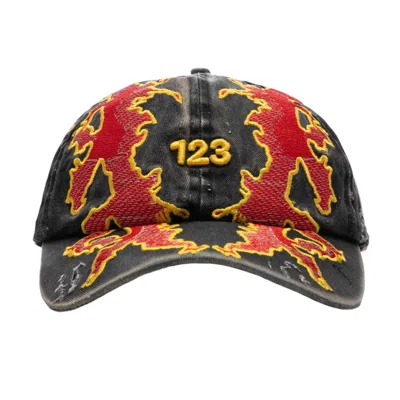 Rrr123 Lambs Cap In Black/red