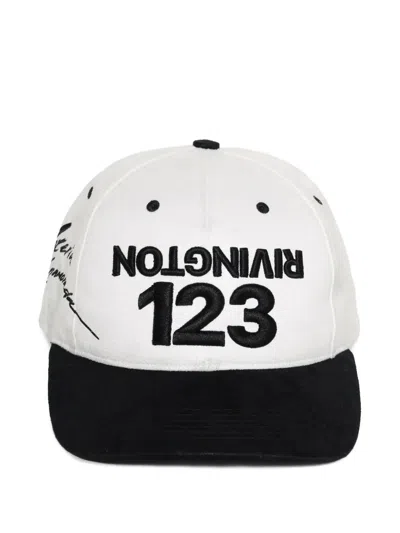 Rrr123 Logo-embroidered Cap In White