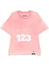 Rrr123 Logo-print Embroidered Cotton-jersey T-shirt In Pink