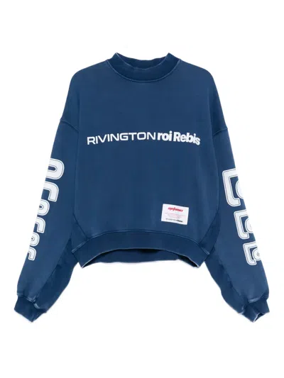 Rrr123 Logo-print Sweatshirt In Blue