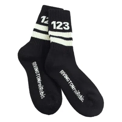 Rrr123 Logo Socks In Black