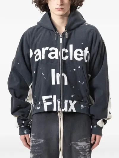Rrr123 Paraclete In Flux Zip-up Hoodie In Gray