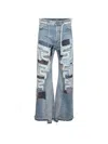 Rrr123 Patchwork Distressed Jeans In Blue