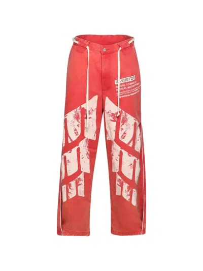 Rrr123 Printed Trousers In Red