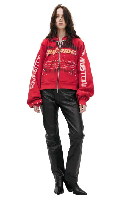 Rrr123 Red Zip-up Hoodie