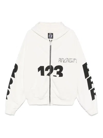 Rrr123 Uso-123 Hoodie In White