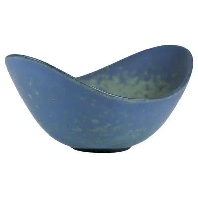 Pre-owned Rörstrand A Blue Vintage Ceramic Bowl - Gunnar Nylund -  Sweden 1950s