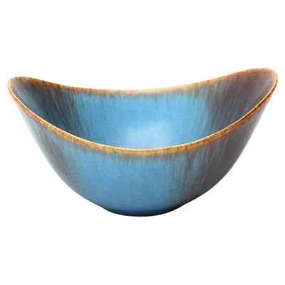 Pre-owned Rörstrand A Classic Elegant "aro" Ceramic Bowl By Gunnar Nylund, , Sweden, 1960s In Blue